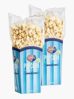 Flink Jimmy's popcorn tub zout 90g 2x aanbieding