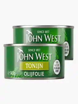 Flink John West Tonijnstukken in olijfolie 145g 2x aanbieding