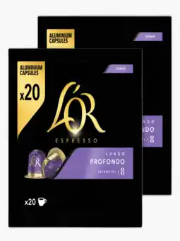 Flink L'OR Lungo Profondo Capsules 20 St. 2x aanbieding