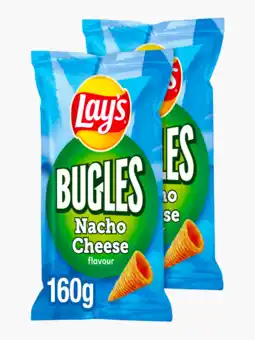 Flink Lay's Bugles Nacho Cheese Kaas Chips 160 gr 2x aanbieding