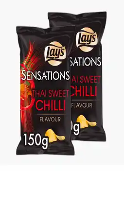 Flink Lay's Sensations Thai Sweet Chili 150g 2x aanbieding