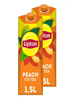Flink Lipton Ice Tea Peach 1,5L 2x aanbieding