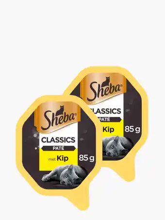 Flink Sheba Classics Paté Kuipje Kip 85g 2x aanbieding