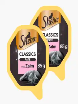 Flink Sheba Classics Paté Kuipje Zalm 85g 2x aanbieding