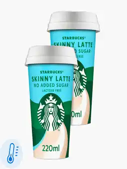 Flink Starbucks Caffé Skinny Latte No added sugar 220ml 2x aanbieding
