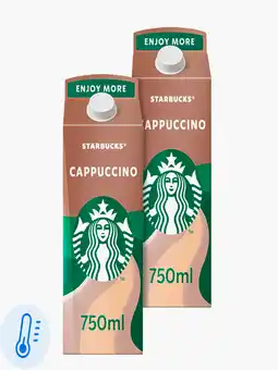 Flink Starbucks Cappuccino 750ml 2x aanbieding