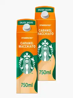 Flink Starbucks Caramel Macchiato 750ml 2x aanbieding