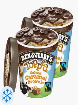 Flink Ben & Jerry's Topped Salted Caramel Brownie 465ml 2x aanbieding