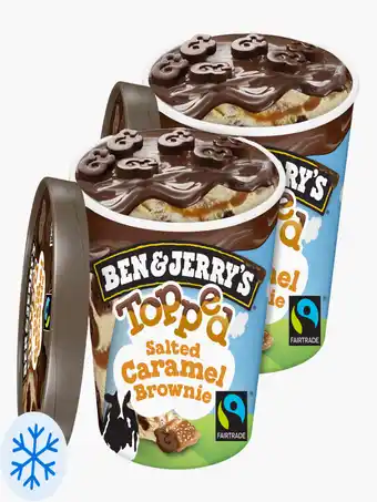 Flink Ben & Jerry's Topped Salted Caramel Brownie 465ml 2x aanbieding