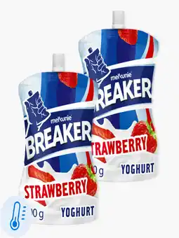 Flink Melkunie Breaker aardbei yoghurt 200g 2x aanbieding