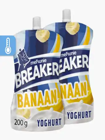 Flink Melkunie Breaker banaan yoghurt 200g 2x aanbieding