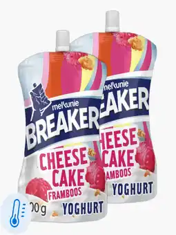 Flink Melkunie Breaker cheesecake framboos yoghurt 200g 2x aanbieding