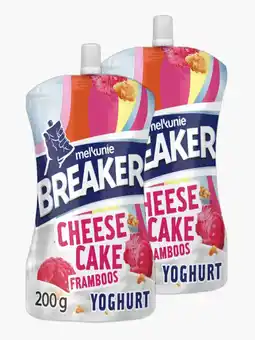 Flink Melkunie Breaker cheesecake framboos yoghurt 200g 2x aanbieding