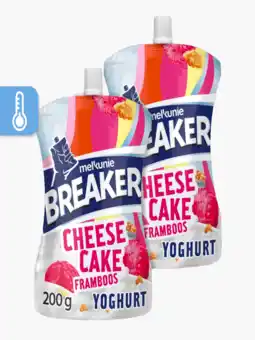 Flink Melkunie Breaker cheesecake framboos yoghurt 200g 2x aanbieding