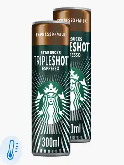 Flink Starbucks Tripleshot Espresso 30cl 2x aanbieding