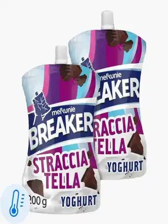 Flink Melkunie Breaker straciatella yoghurt 200g 2x aanbieding