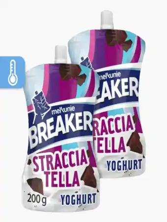 Flink Melkunie Breaker straciatella yoghurt 200g 2x aanbieding