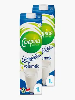 Flink Campina Melk vol 1l langlekker 2x aanbieding