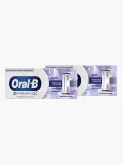 Flink Oral-B - 3D White Adv Lux Perfection 75 ML 2x aanbieding