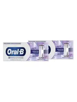 Flink Oral-B - 3D White Adv Lux Perfection 75 ML 2x aanbieding