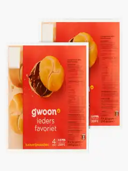 Flink G´woon Kaiserbroodjes 200g 2x aanbieding