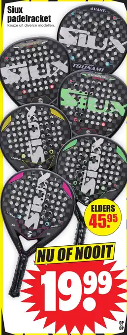 Dirk Siux padelracket aanbieding