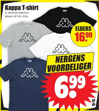 Dirk Kappa t shirt maten M t/m XXL aanbieding