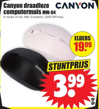 Dirk Canyon draadloze computermuis MW-04 aanbieding