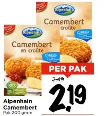 Vomar Voordeelmarkt Alpenhain camembert per pak aanbieding