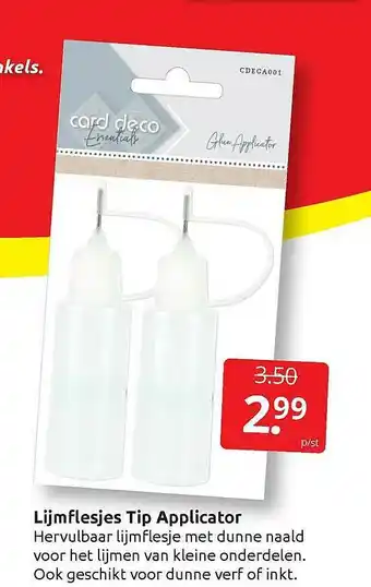 Boekenvoordeel Lijmflesjes Tip Applicator aanbieding