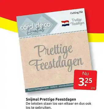 Boekenvoordeel Snijmal Prettige Feestdagen aanbieding