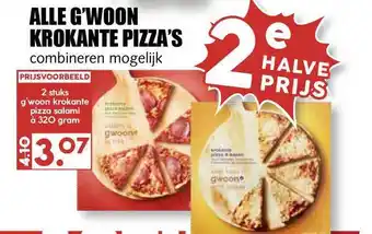 MCD Supermarkt Alle G'woon Krokante Pizza's 320g aanbieding