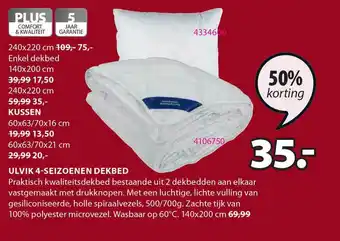 Jysk Ulvik 4-Seizoenen Dekbed 50% Korting aanbieding