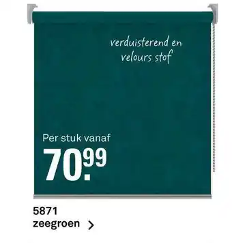 Karwei Rolgordijn 5871 Zeegroen aanbieding