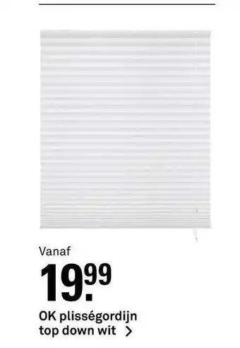 Karwei Ok Plisségordijn Top Down Wit aanbieding