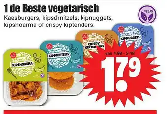 Dirk 1 De Beste Vegetarisch Keesburgers, Kipschnitzels, Kipnuggets, Kipshoarma Of Crispy Kiptenders aanbieding