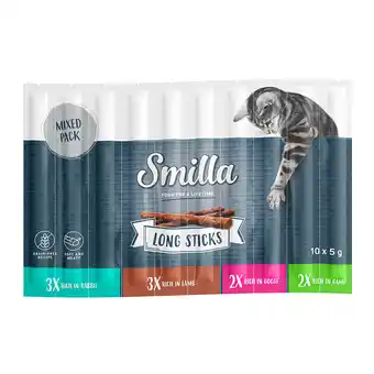 Zooplus Voordeelpakket Smilla Long Sticks 30 x 5 g - Mixpakket 2 (Konijn, gans, lam en wild) aanbieding