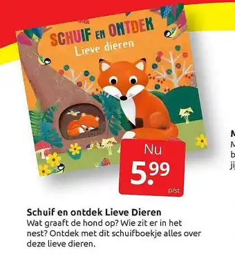 Boekenvoordeel Schuif En Ontdek Lieve Dieren aanbieding