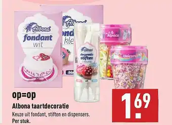ALDI Albona Taartdecoratie Fondant, Stiften En Dispensers aanbieding