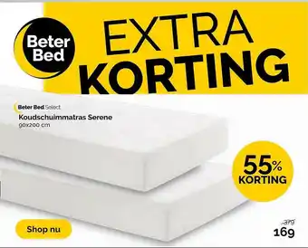 Beter Bed Koudschuimmatras Serene 90x200 Cm 55% Korting aanbieding