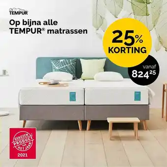 Beter Bed Op Bijna Alle Tempur® Matrassen 25% Korting aanbieding