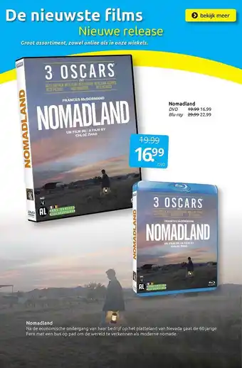 Boekenvoordeel Nomadland DVD Of Blu-Ray aanbieding