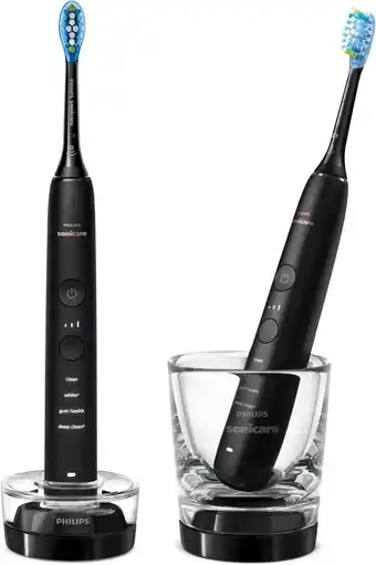 Bol.com Philips DiamondClean 9000 HX9914/54 - Elektrische tandenborstel - Zwart - Duo pack aanbieding