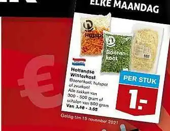 Hoogvliet Hollandse Winterkost Boetenkool, Hutspot Of Zuurkool aanbieding