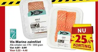 Hoogvliet Vis Marine Zalmfilet 25% Korting aanbieding