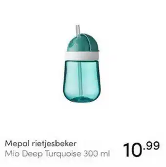 Baby & Tiener Mepal Rietjesbeker Mio Deep Turquoise 300 Ml aanbieding