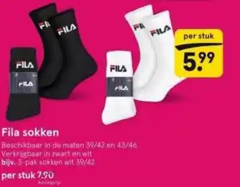 Etos Fila sokken per stuk aanbieding