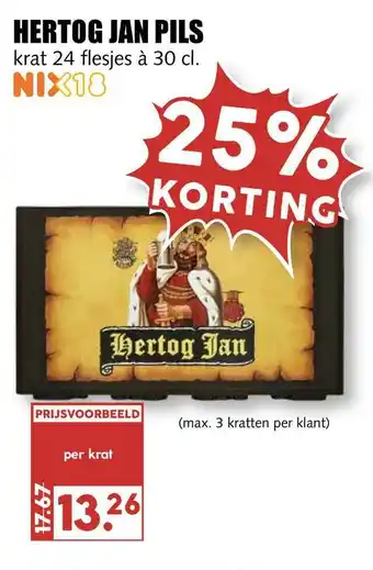 MCD Supermarkt Hertog Jan Pils 25% Korting aanbieding