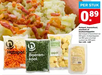 Hoogvliet Hutspot, boerenkool, zuurkool of kookaardappelen 500gram aanbieding