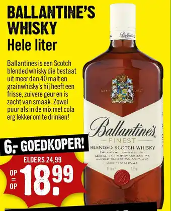 Dirck 3 Ballantines whisky aanbieding